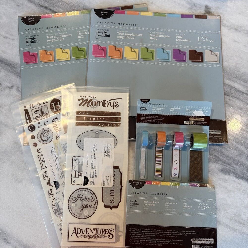 Creative Memories Lot New Simply Beautiful 12x12 Designer Paper Stickers 6pc